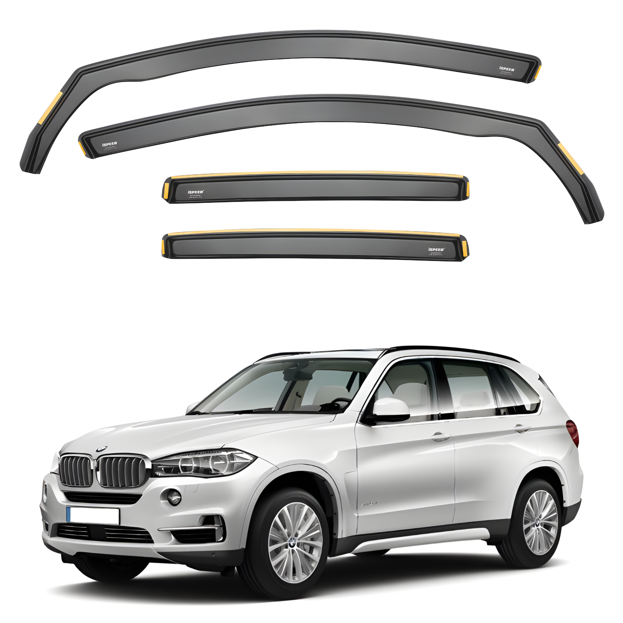 BMW X5 F15 / X5M F85 20132018 5Door SUV Wind Deflectors 4pc Set ISPEED