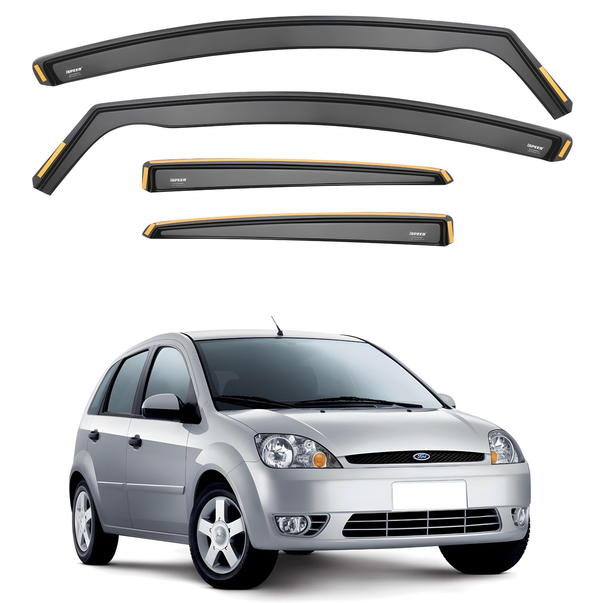 Ford Fiesta MK6 2002-2008 5 Door Hatchback Wind Deflectors 4pc Set