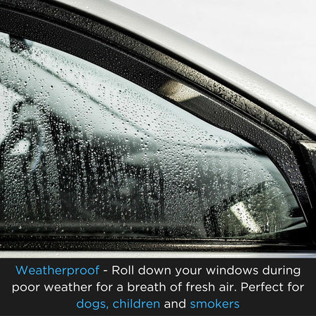 ISPEED wind deflectors keeping rain out with car window open in wet weather