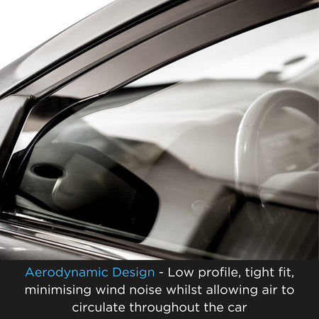 ISPEED wind deflector low-profile aerodynamic fit on car window reducing wind noise