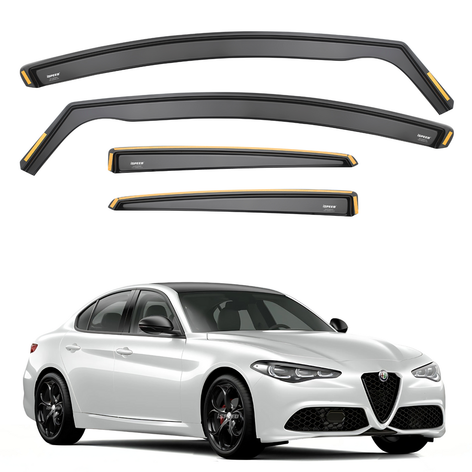 Alfa Romeo Giulia 2016-2025 4-Door Saloon Wind Deflectors 4pc Set