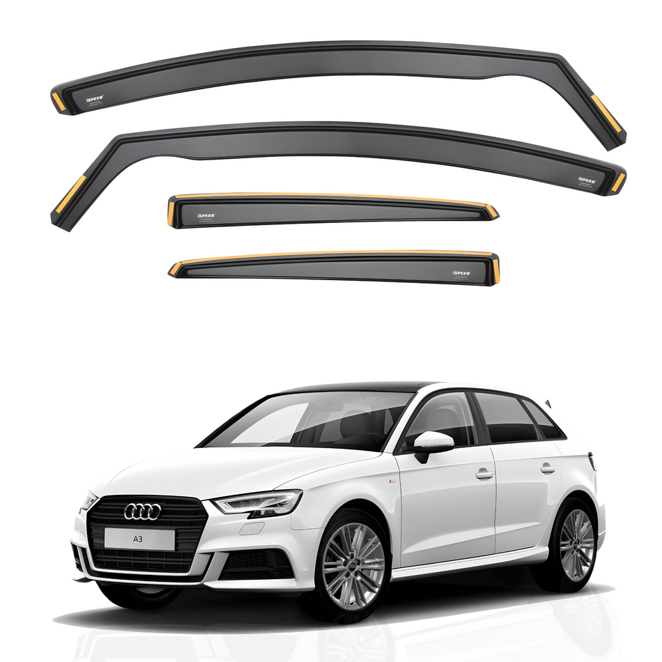 Audi A3/S3/RS3 MK3 2012-2020 5-Door Hatchback Wind Deflectors 4pc Set