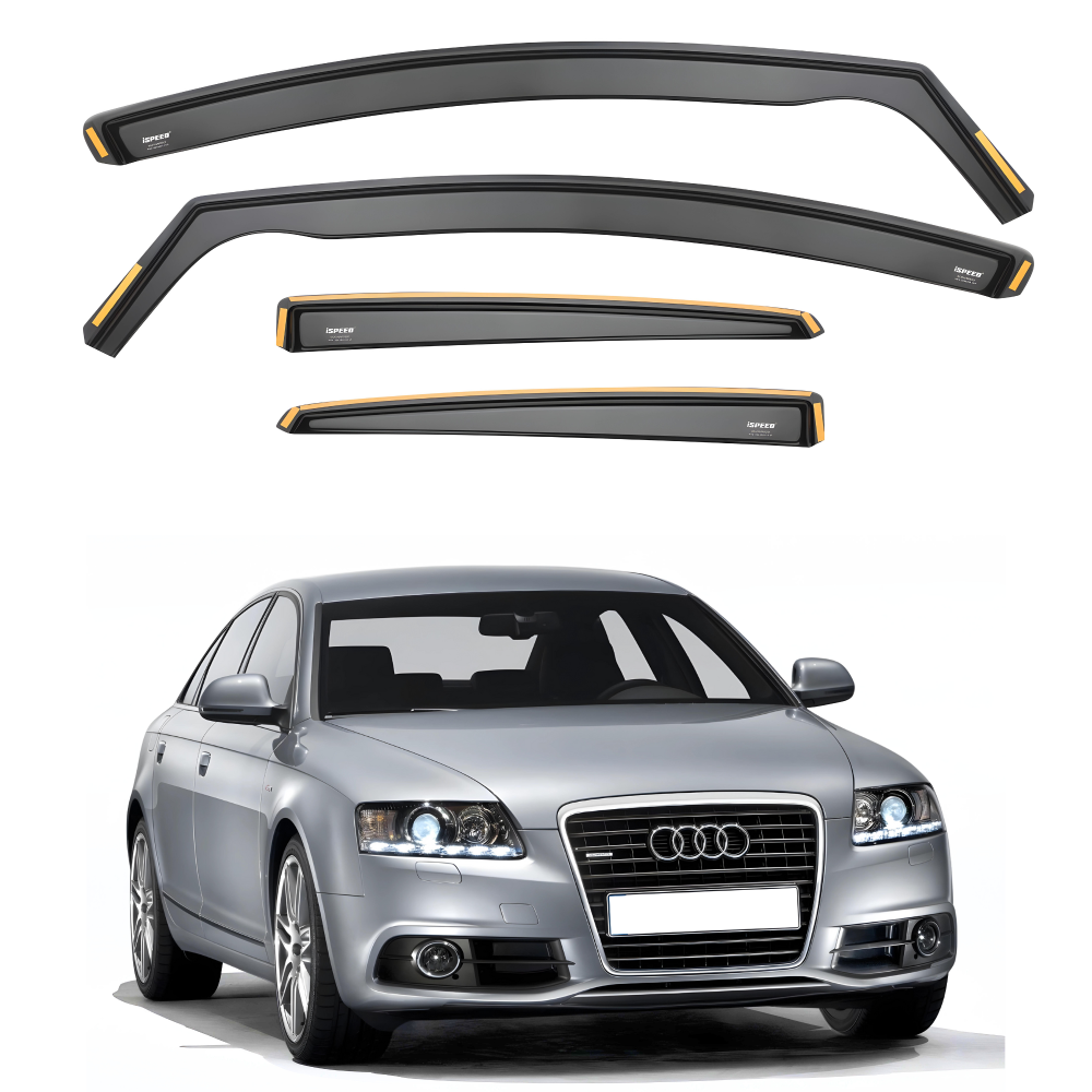Audi A6 (C6) 2004 - 2011 2 Piece Tinted Wind Deflectors - Direct Auto Parts Audi A6 (C6) 2004 - 2011 2 Piece Tinted Wind Deflectors - Direct Auto Parts