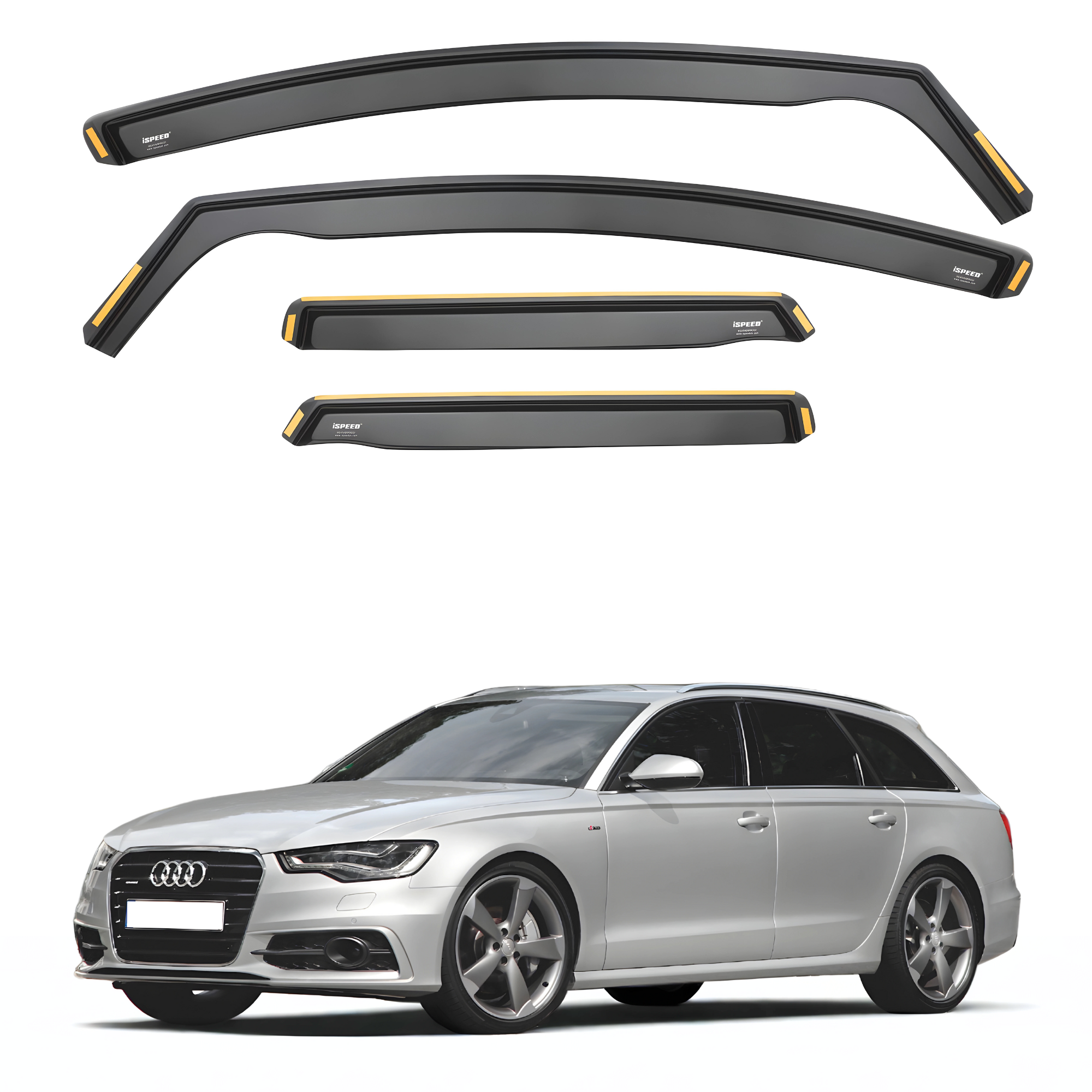 Audi A6 C7 Avant 20122018 5Door Estate Wind Deflectors 4pc Set ISPEED