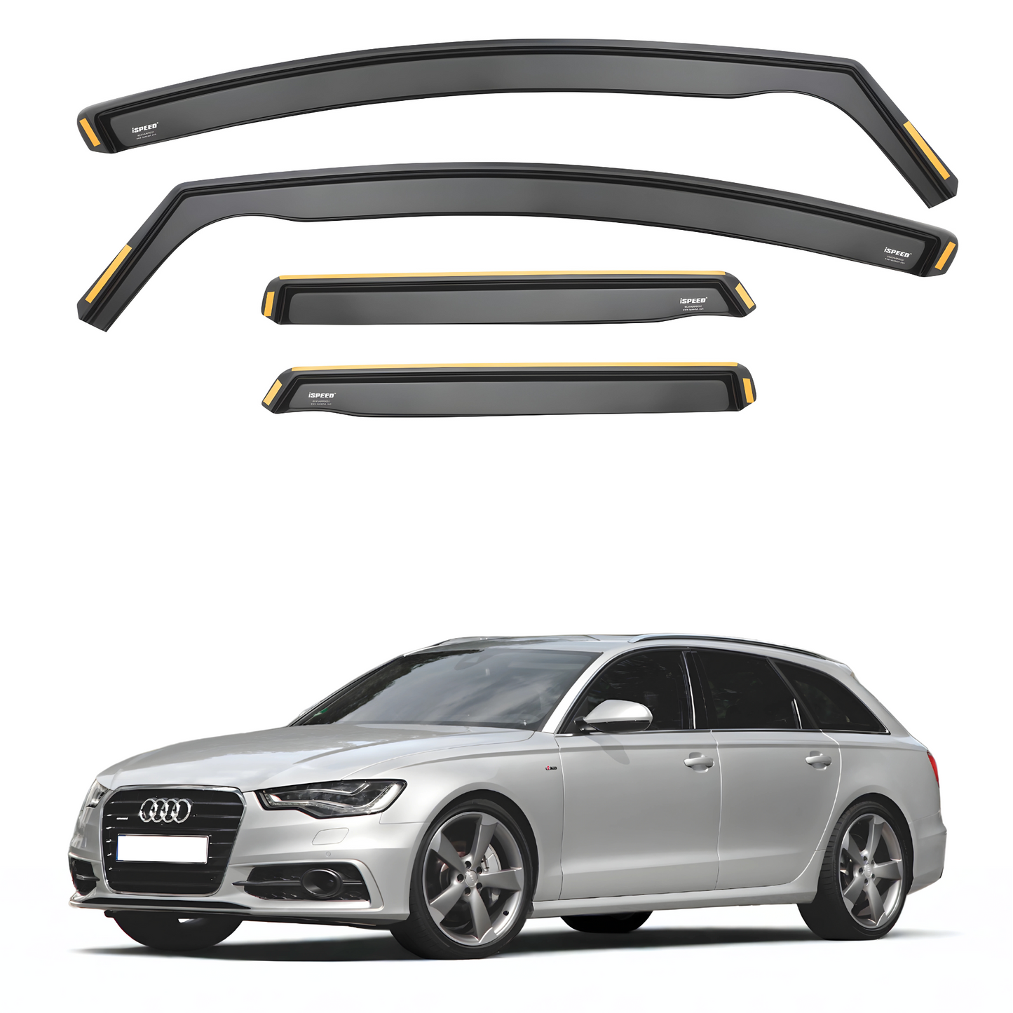 Audi A6 C7 Avant/Allroad 2011-2018 5-Door Estate Wind Deflectors 4pc Set