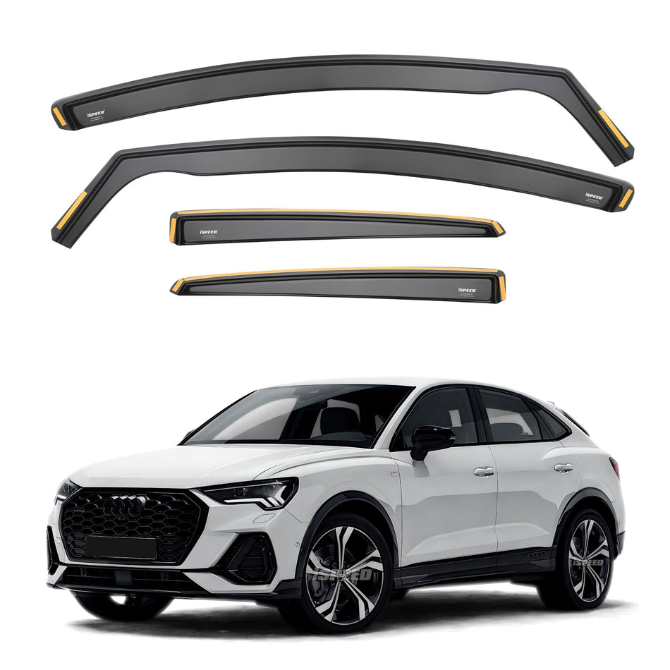 Audi Q3 MK2 Sportback 2019-2025 Wind Deflectors 4pc Set - ISPEED 2019 2020 2021 2022 2023 2024 2025
