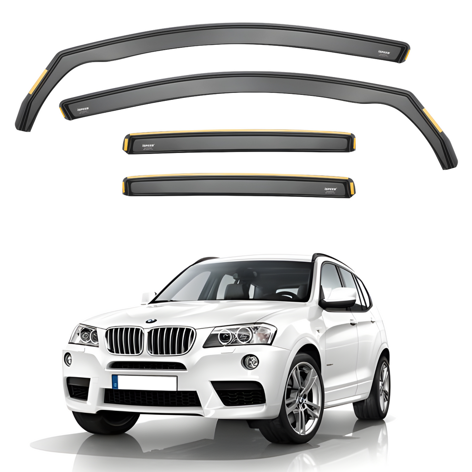 BMW X3 F25 2010-2017 5-Door SUV Wind Deflectors 4pc Set