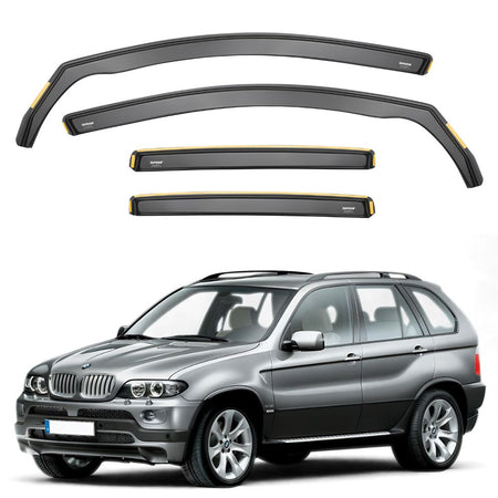 BMW X5 E53 5-Door SUV Wind Deflectors 4pc Set - ISPEED 2000 2001 2002 2003 2004 2005 2006