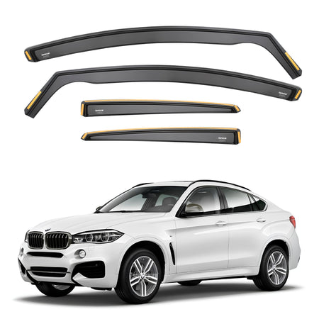 BMW X6 F16 2014-2019 Wind Deflectors 4pc Set - ISPEED 2014 2015 2016 2017 2018 2019