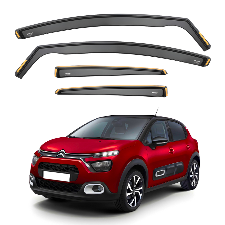 Citroen C3 MK3 2016-2024 5-Door Hatchback Wind Deflectors 4pc Set