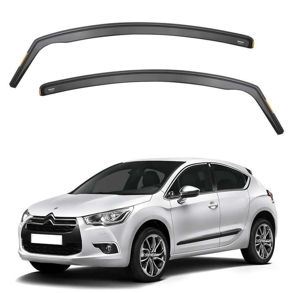 Citroen DS4 MK1 2010-2021 5-Door Hatchback Wind Deflectors 2pc Set (Front Windows Only)