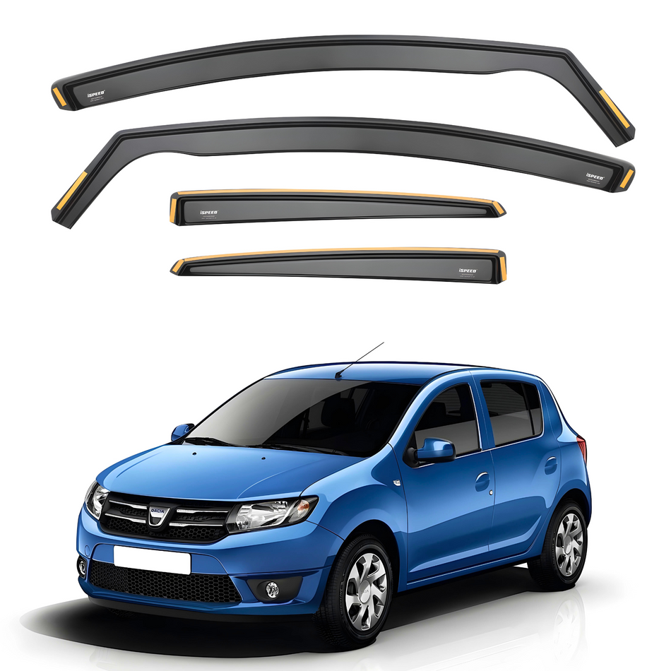 Dacia Sandero/Stepway MK2 2013-2020 5-Door Hatchback/Crossover Wind Deflectors 4pc Set