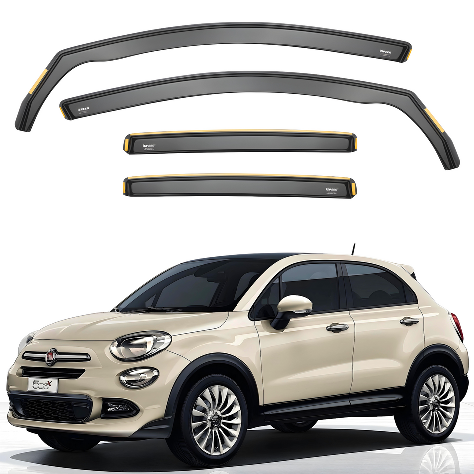 Fiat 500X 2014-2025 5-Door SUV Wind Deflectors 4pc Set