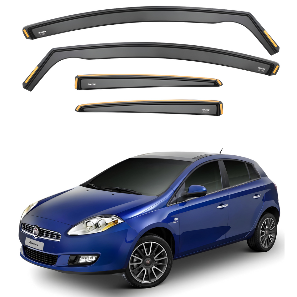 Fiat Bravo 2007-2014 5-Door Hatchback Wind Deflectors 4pc Set