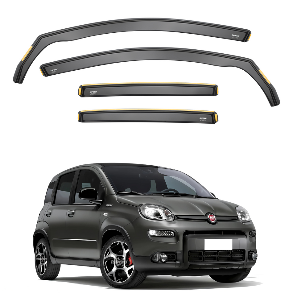 Fiat Panda MK3 2011-2024 5-Door Hatchback Wind Deflectors 4pc Set