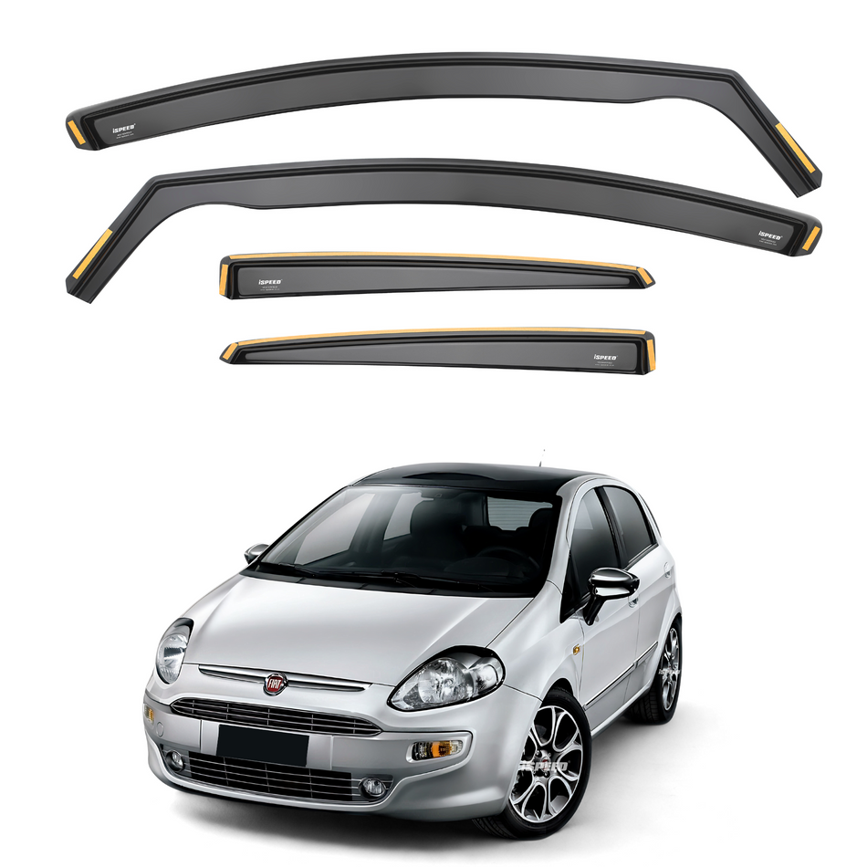 Fiat Grande Punto / Punto Evo 2005-2018 5-Door Hatchback Wind Deflectors 4pc Set