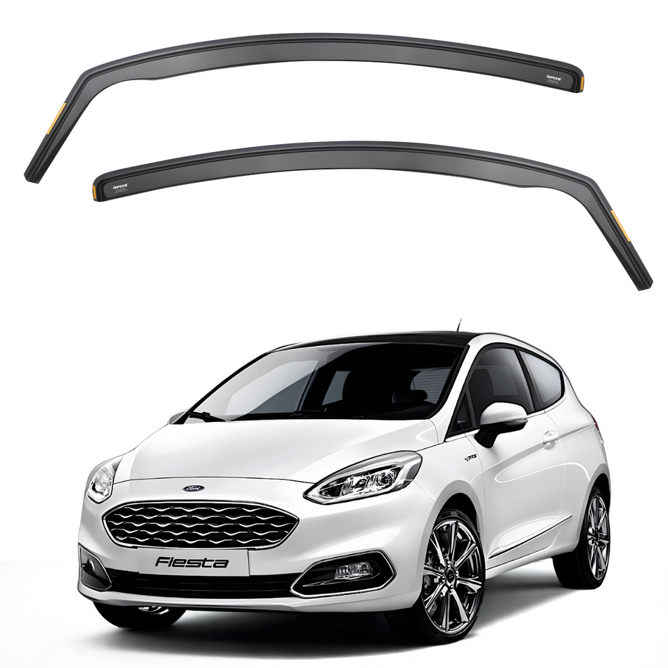 Ford Fiesta MK8 2017-2024 3-Door Hatchback Wind Deflectors 2pc Set