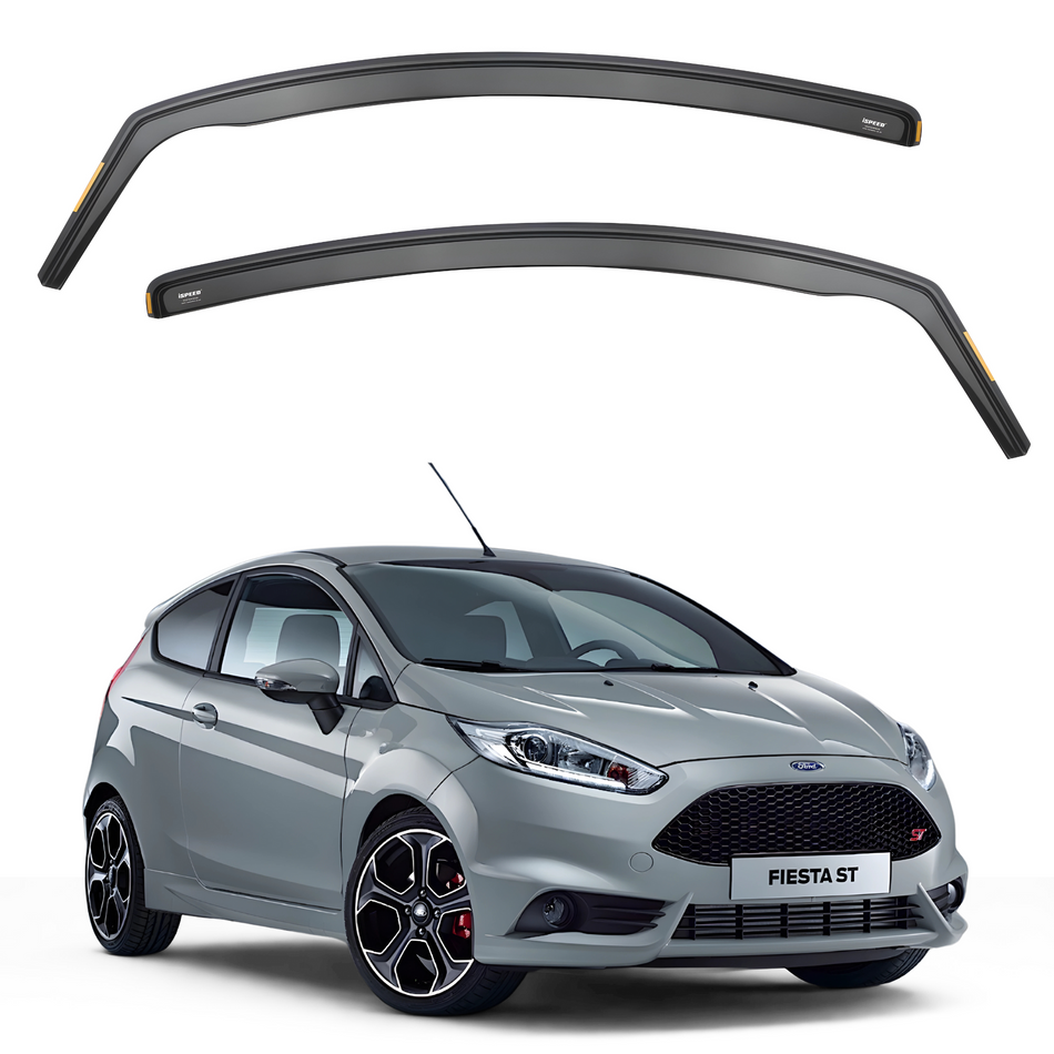 Ford Fiesta MK7 2008-2017 3-Door Hatchback Wind Deflectors 2pc Set