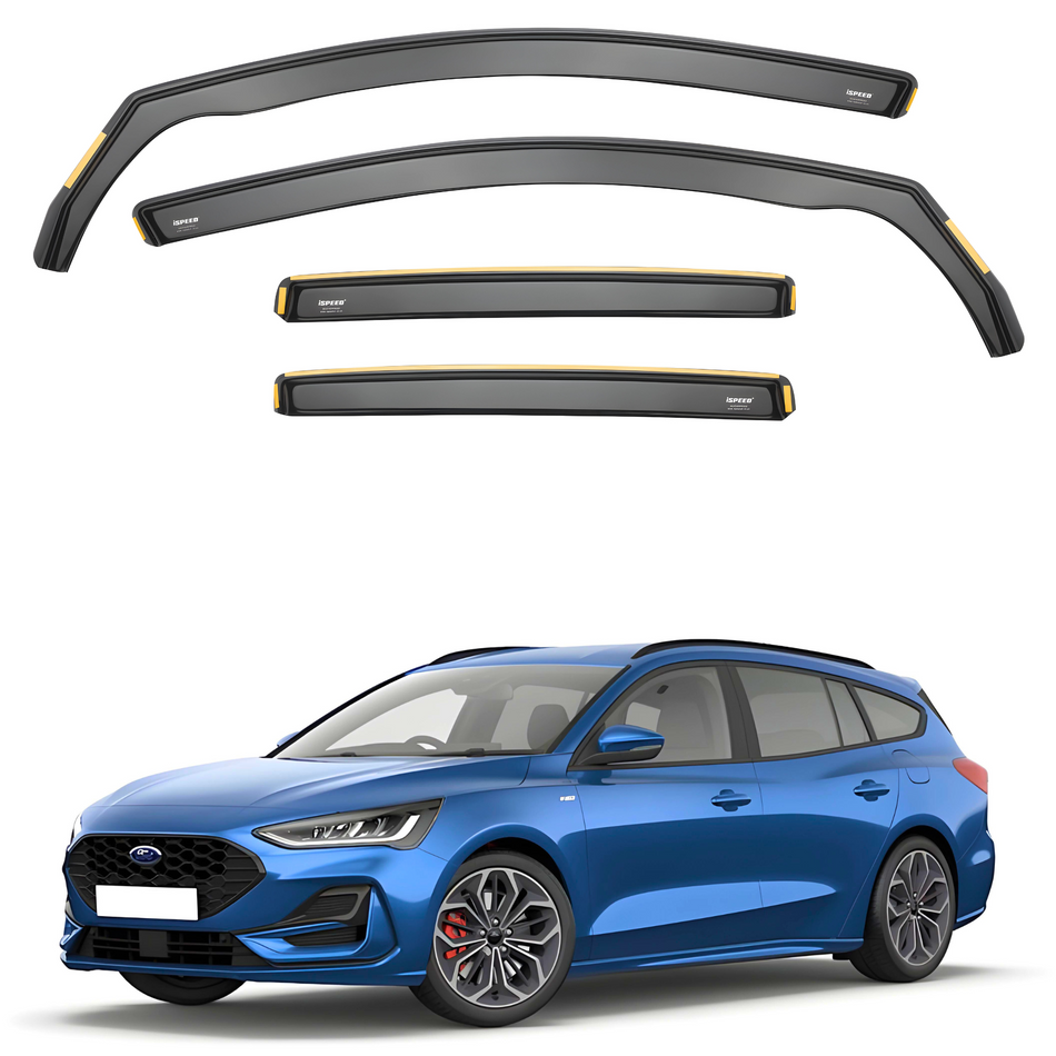 Ford Focus MK4 2018-2024 5-Door Estate Wind Deflectors 4pc Set