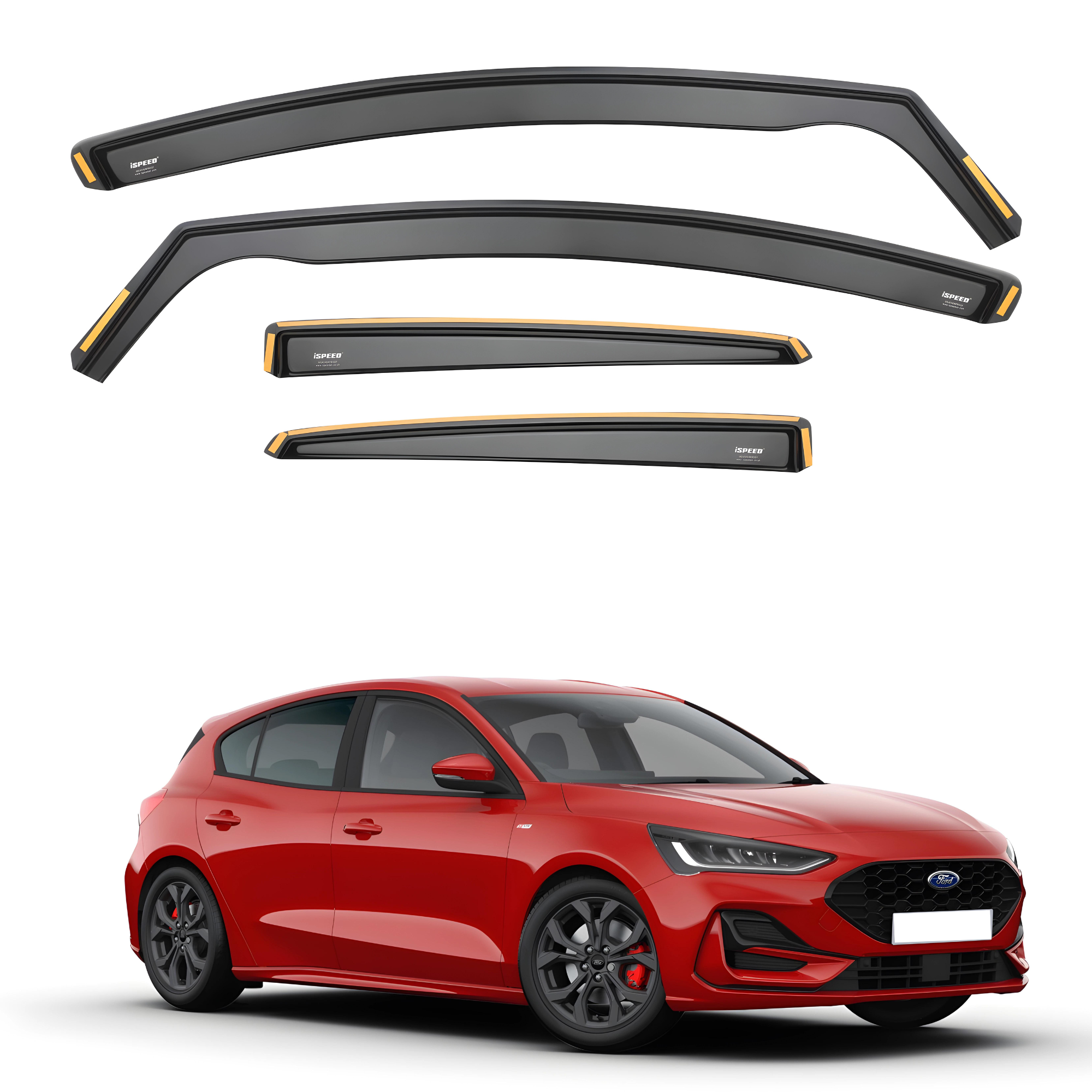 Ford Focus MK4 2018-2024 5 Door Hatchback Wind Deflectors 4pc Set