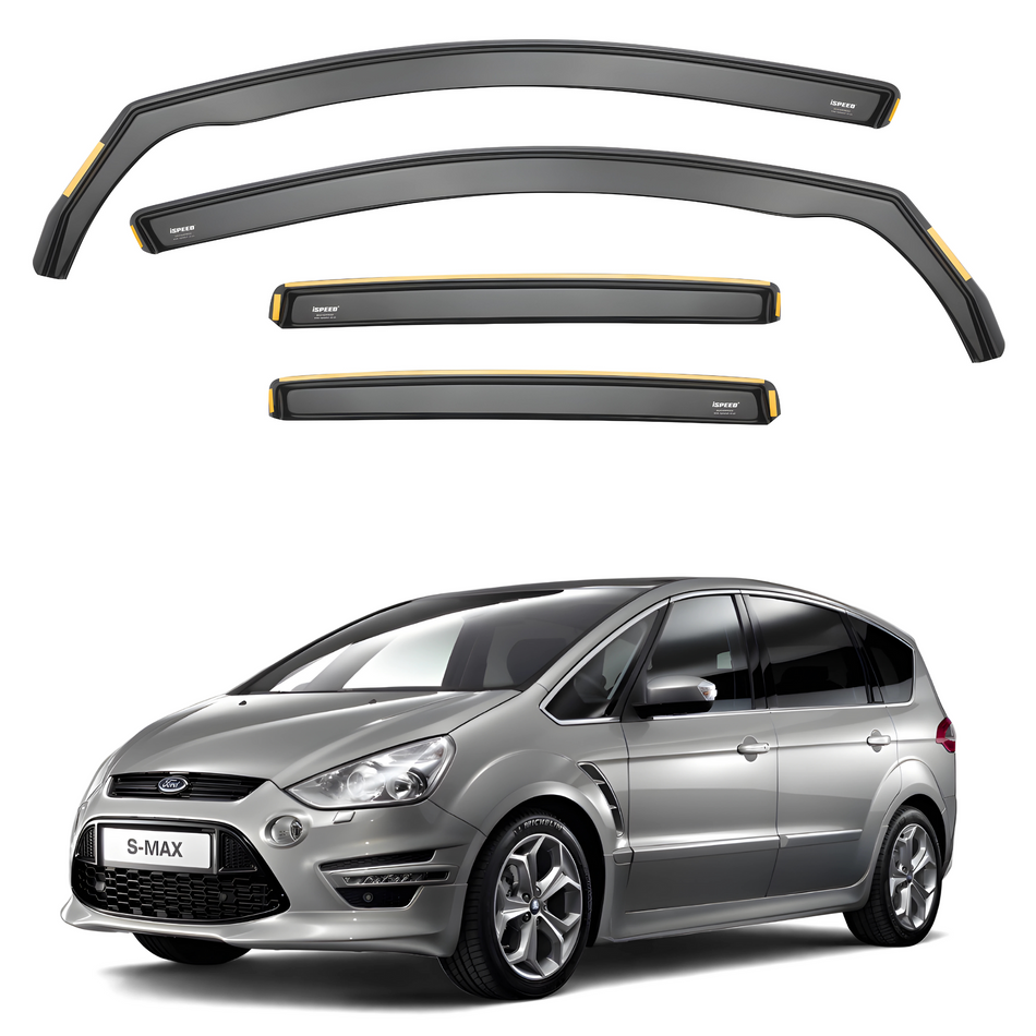 Ford S-Max MK1 Facelift 2010-2015 5-Door MPV Wind Deflectors 4pc Set