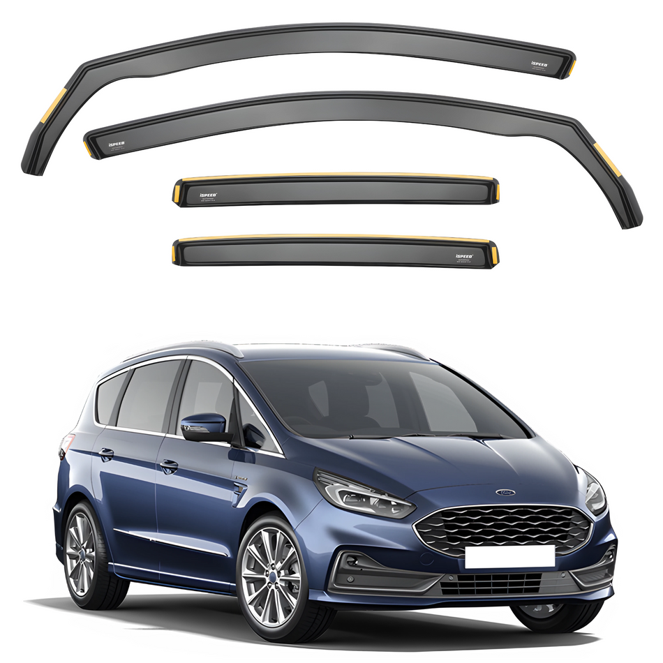 Ford S-Max MK2 2015-2024 5-Door MPV Wind Deflectors 4pc Set