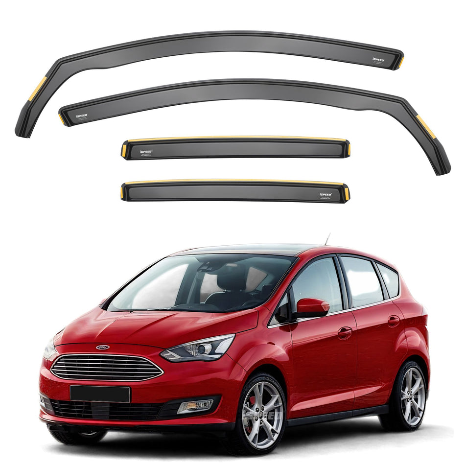Ford C-Max MK2 2010-2019 5-Door MPV Wind Deflectors 4pc Set - ISPEED