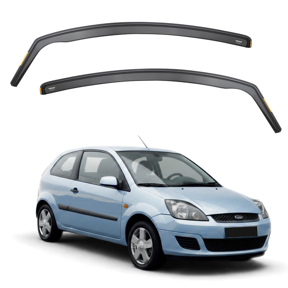 Ford Fiesta MK6 2002-2008 3-Door Hatchback Wind Deflectors 2pc Set - ISPEED