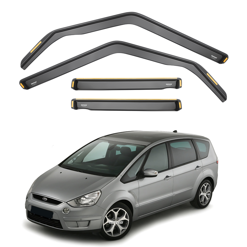 Ford S-Max MK1 Pre Facelift 2006-2010 5-Door MPV Wind Deflectors 4pc Set