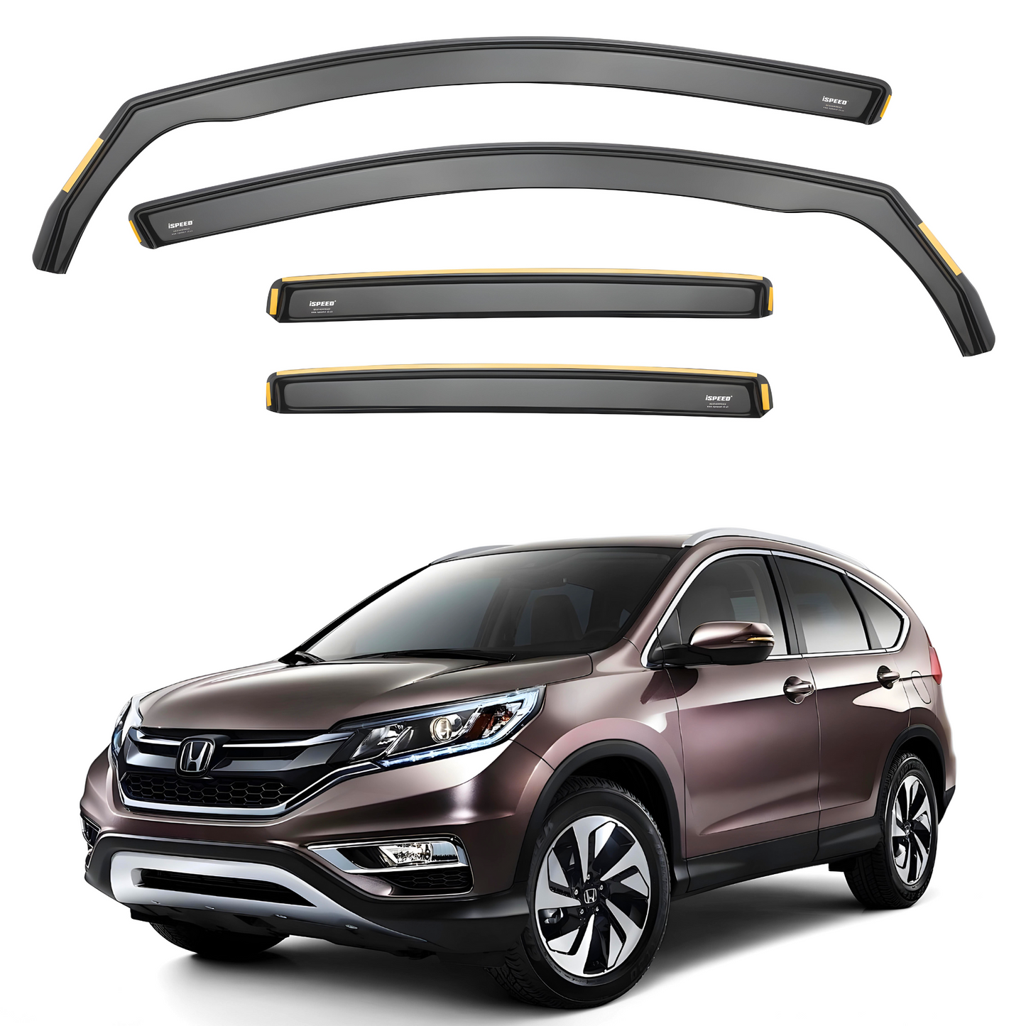 Honda CR-V MK4 2012-2016 5-Door SUV Wind Deflectors 4pc Set