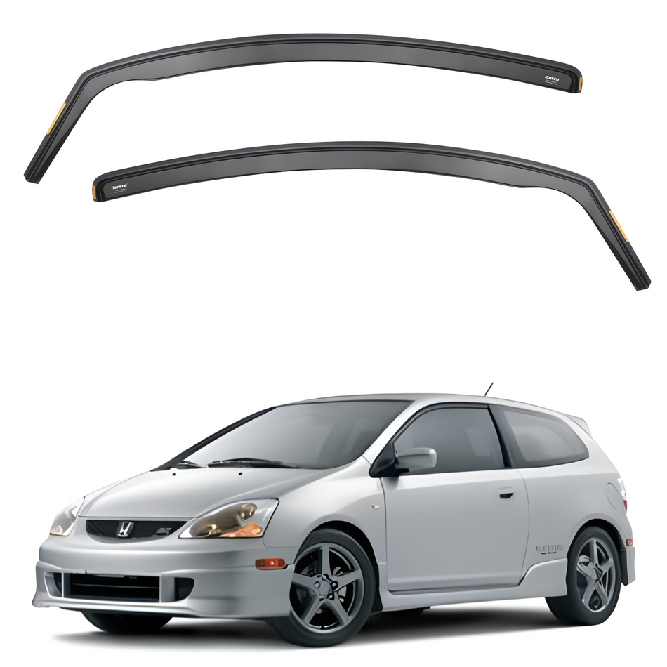 Honda Civic MK7 2001-2005 3-Door Hatchback Wind Deflectors 2pc Set