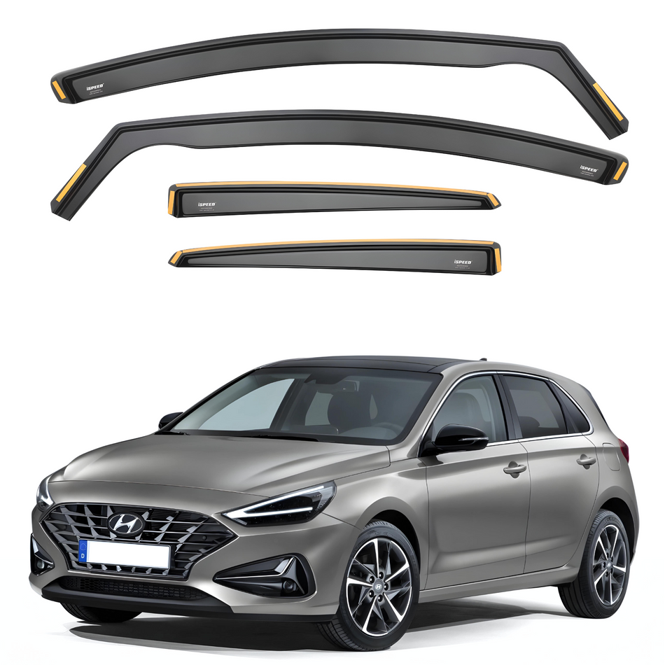 Hyundai i30 MK3 2017-2024 5-Door Estate/Hatchback Wind Deflectors 4pc Set