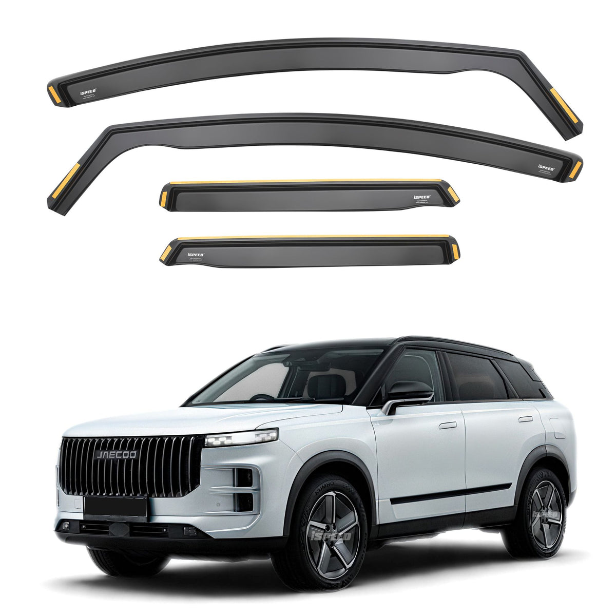 ISPEED Jaecoo 7 2023-2026 5-Door SUV Wind Deflectors 4pc Set - 2023 2024 2025 2026