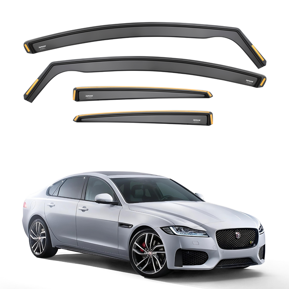 Jaguar XF MK2 2016-2024 4-Door Saloon Wind Deflectors 4pc Set