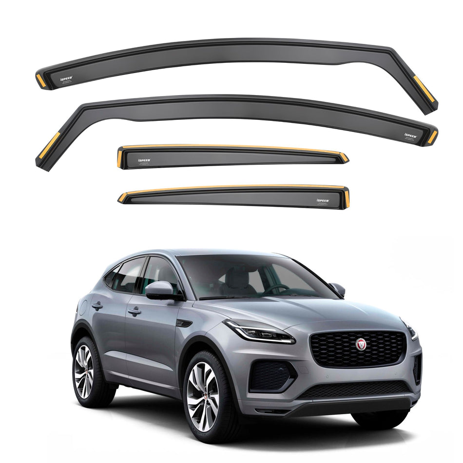 ISPEED Jaguar E-Pace 2017-2024 Wind Deflectors 4pc Set - 2017 2018 2019 2020 2021 2022 2023 2024