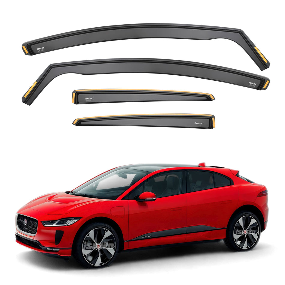 ISPEED Jaguar I-Pace 2018-2024 5-Door SUV Wind Deflectors 4pc Set - 2018 2019 2020 2021 2022 2023 2024