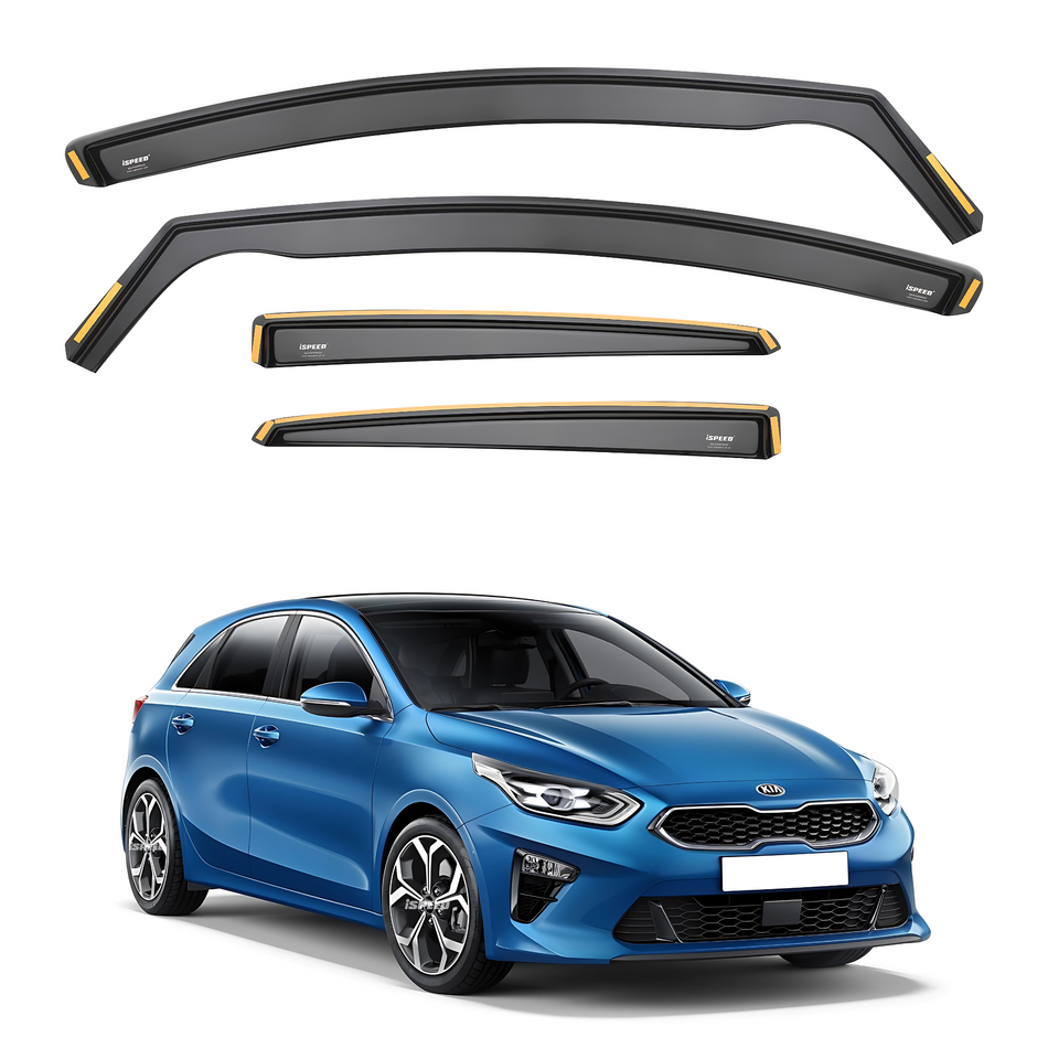 Kia Ceed MK3 2018-2024 5-Door Hatchback Wind Deflectors 4pc Set