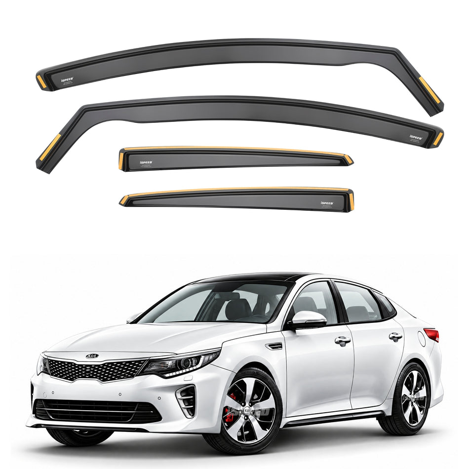 Kia Optima MK4 2015-2020 4-Door Saloon Wind Deflectors 4pc Set
