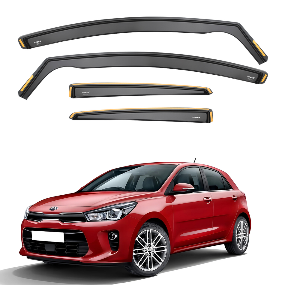 Kia Rio MK4 2018-2024 5-Door Hatchback Wind Deflectors 4pc Set