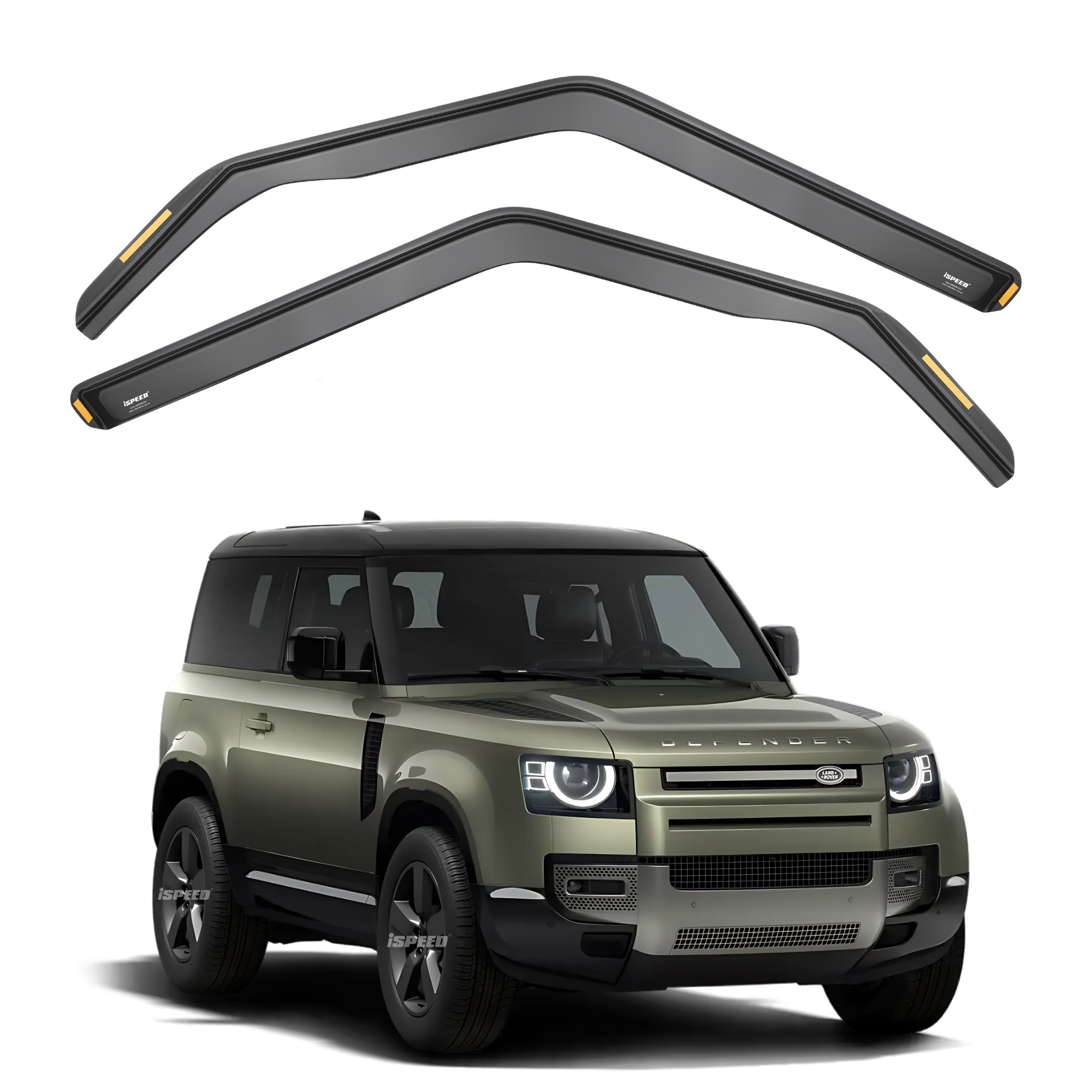 Land Rover Defender 90 MK2 2020-2025 3-Door SUV Wind Deflectors 2pc Se ...