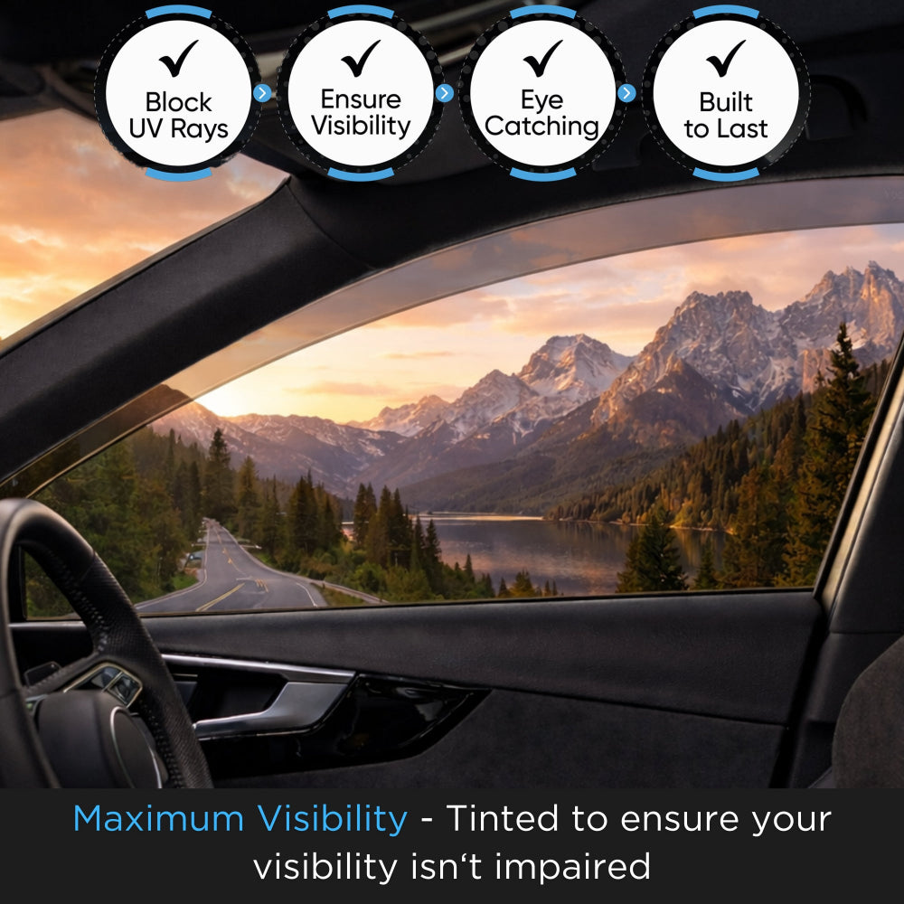 ISPEED wind deflectors maximum visibility tinted acrylic blocking UV rays from car interior