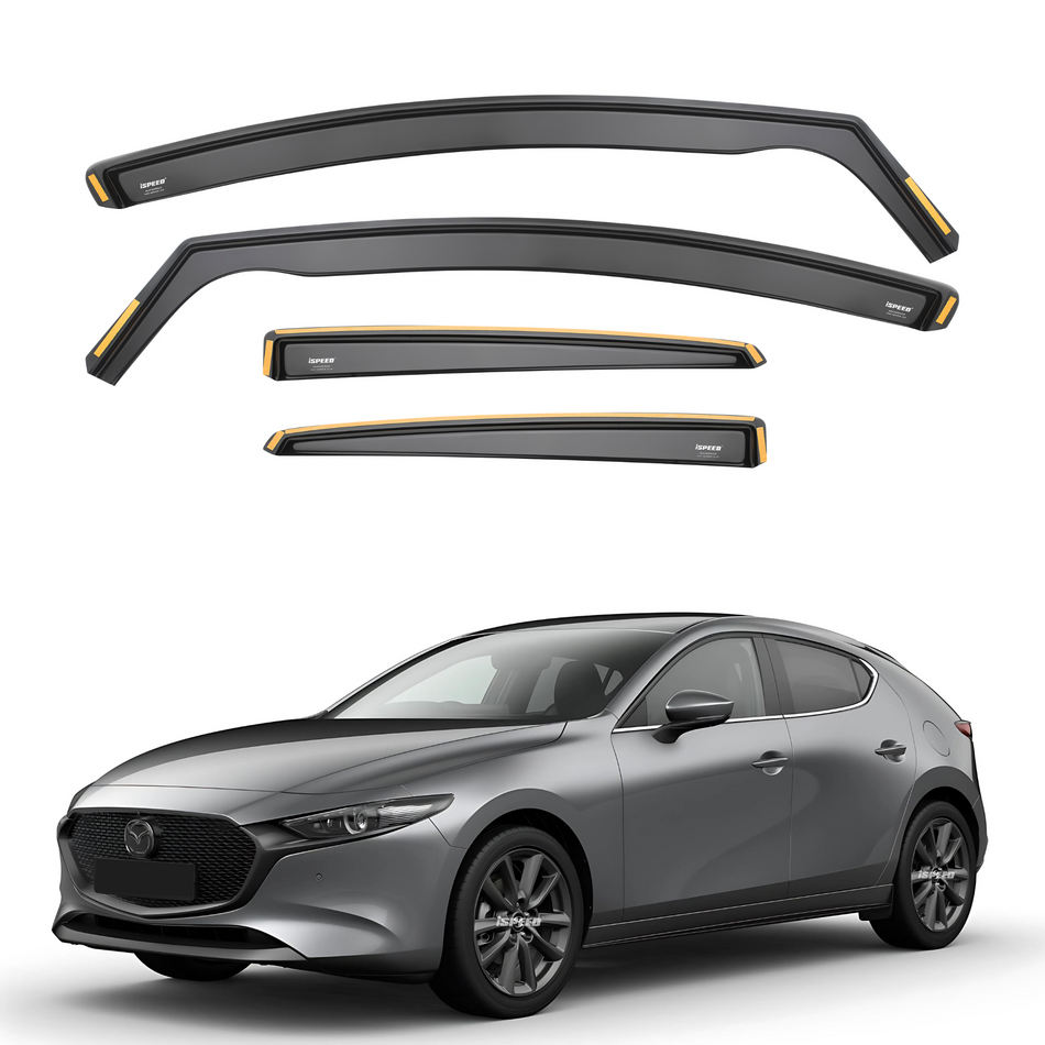 Mazda 3 MK4 2019-2024 5-Door Hatchback Wind Deflectors 4pc Set