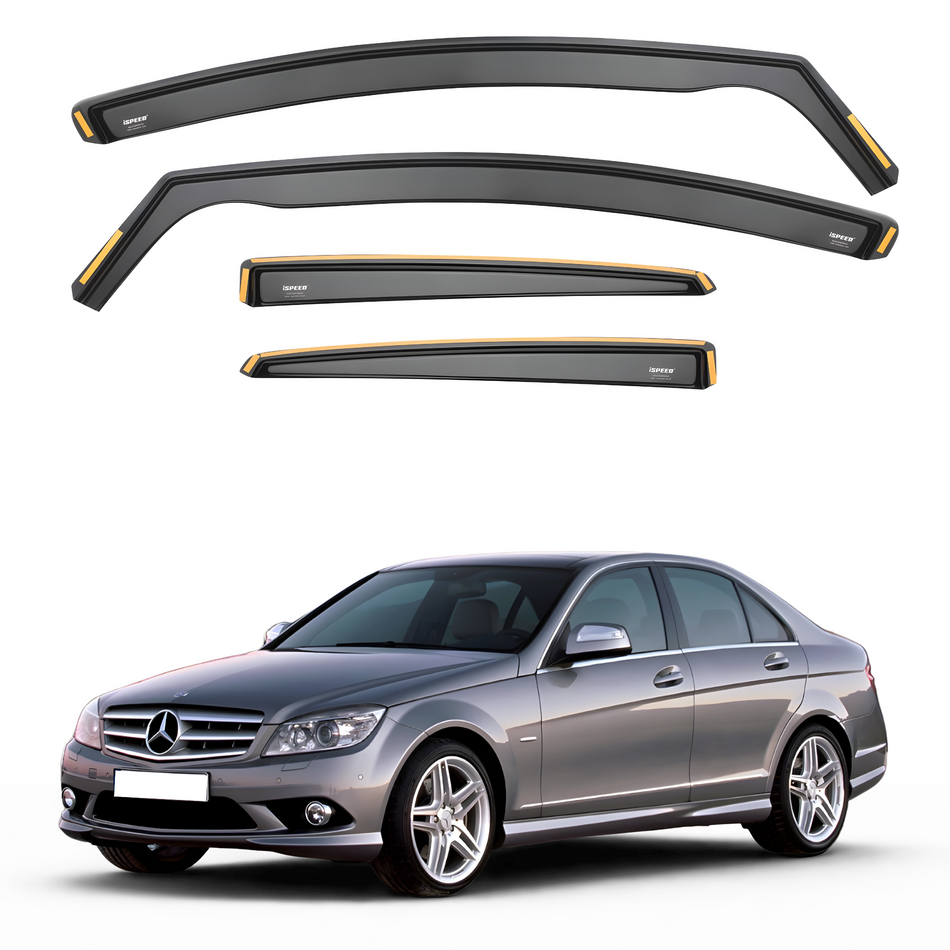 Mercedes C-Class W204 2007-2014 4-Door Saloon Wind Deflectors 4pc Set