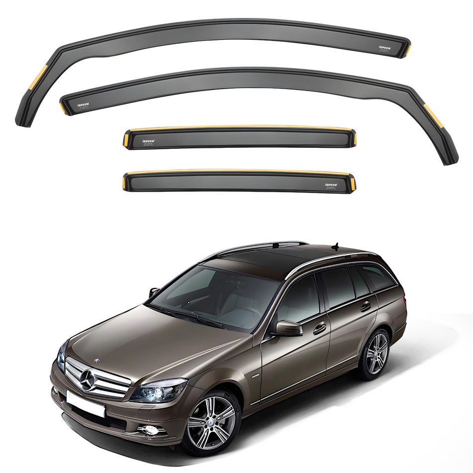 Mercedes C-Class W204 2007-2014 5-Door Estate Wind Deflectors 4pc Set