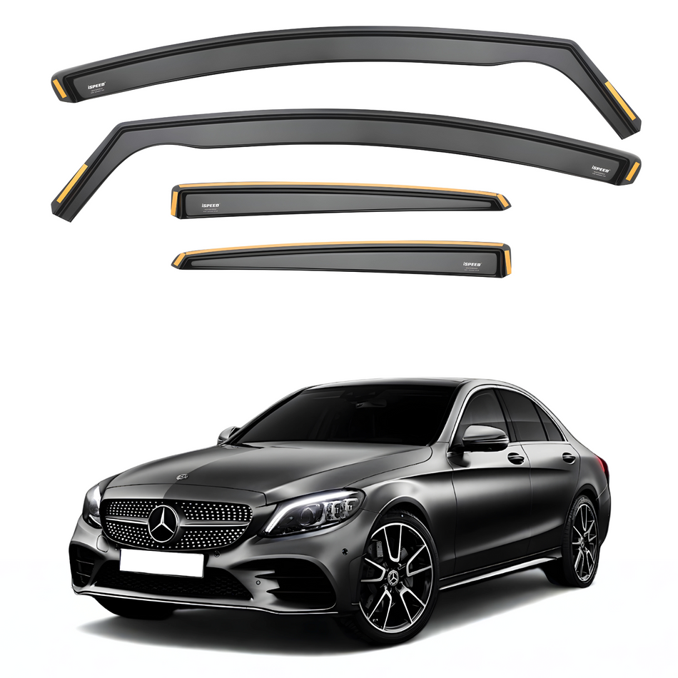 Mercedes C-Class W205 2014-2021 4-Door Saloon Wind Deflectors 4pc Set