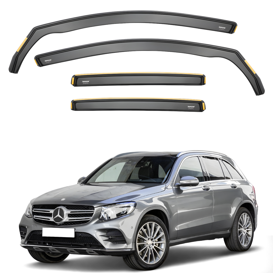 Mercedes GLC MK1 X253 2016-2022 5-Door SUV Wind Deflectors 4pc Set (Does Not Fit Coupe)