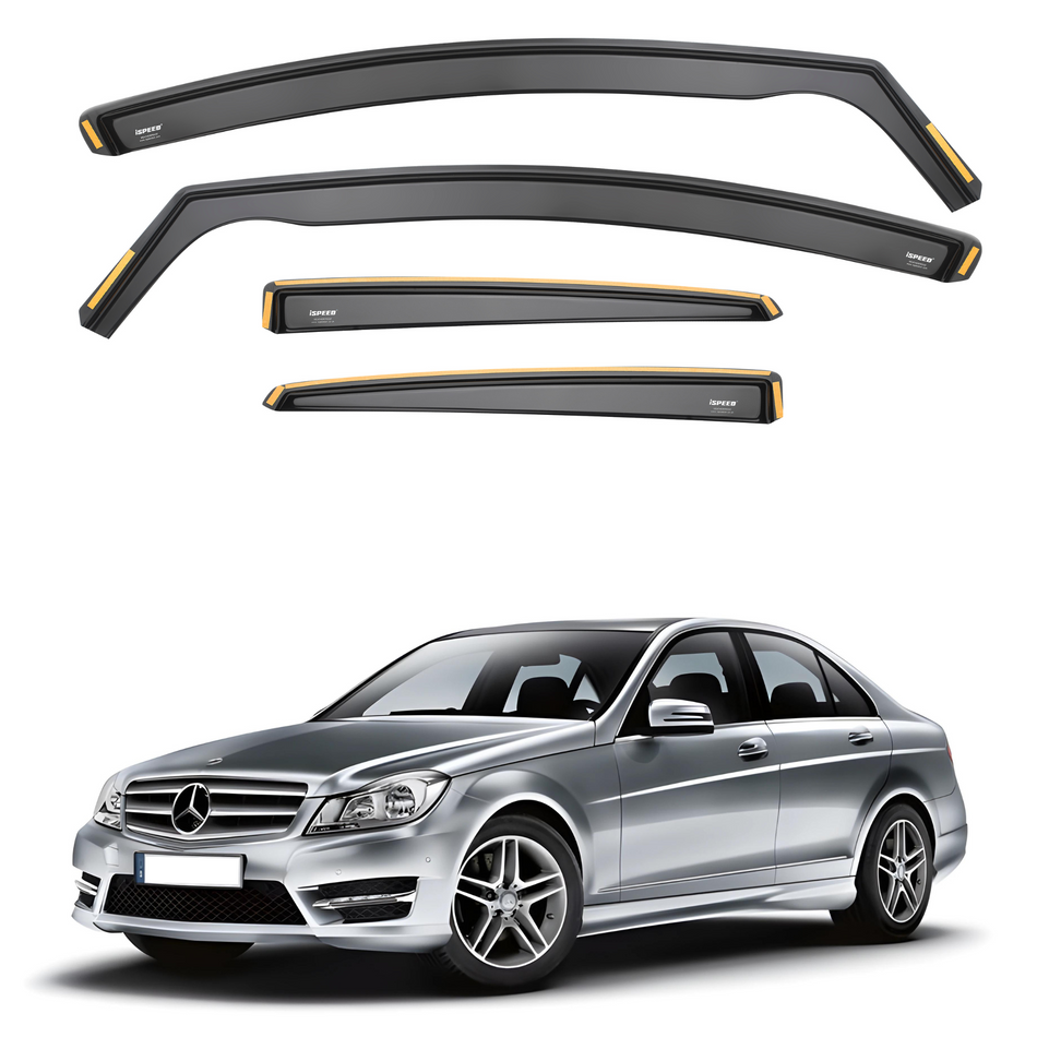 Mercedes C-Class W204 2007-2014 4-Door Saloon Wind Deflectors 4pc Set