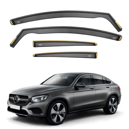 ISPEED Mercedes GLC Coupe MK1 2016-2023 Wind Deflectors 4pc Set - 2016 2017 2018 2019 2020 2021 2022 2023