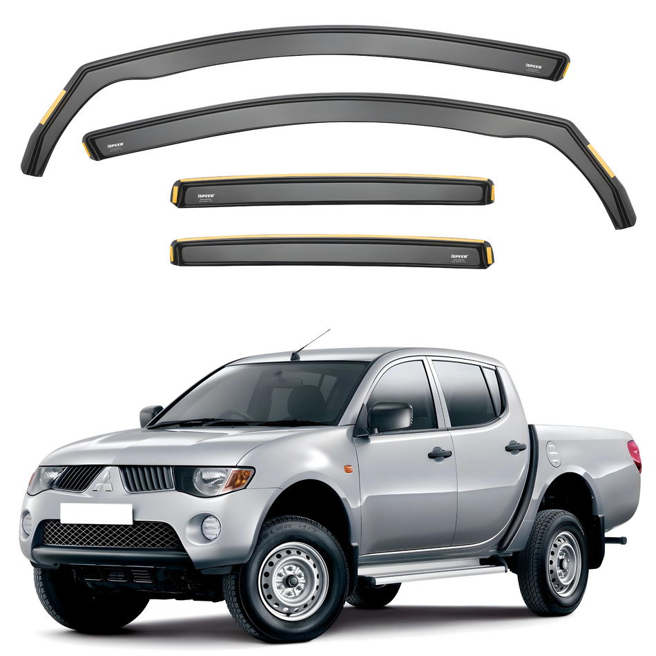 Mitsubishi L200/Triton Double Cab MK4 2005-2015 Wind Deflectors 4pc Set