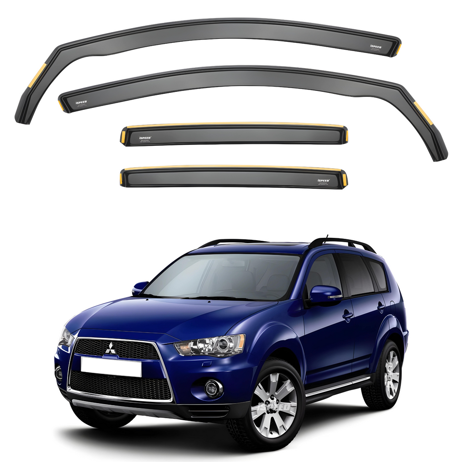 Mitsubishi Outlander MK2 2006-2012 Wind Deflectors 4pc Set